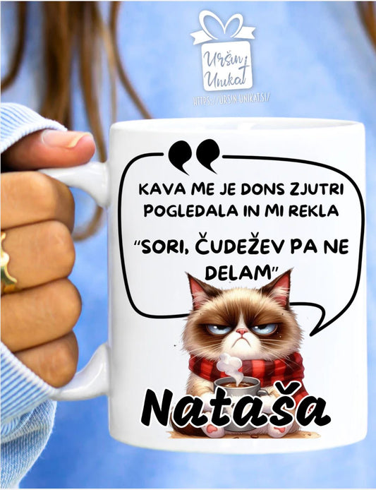 Skodelica “Kava in čudeži - modrosti - smešno darilo