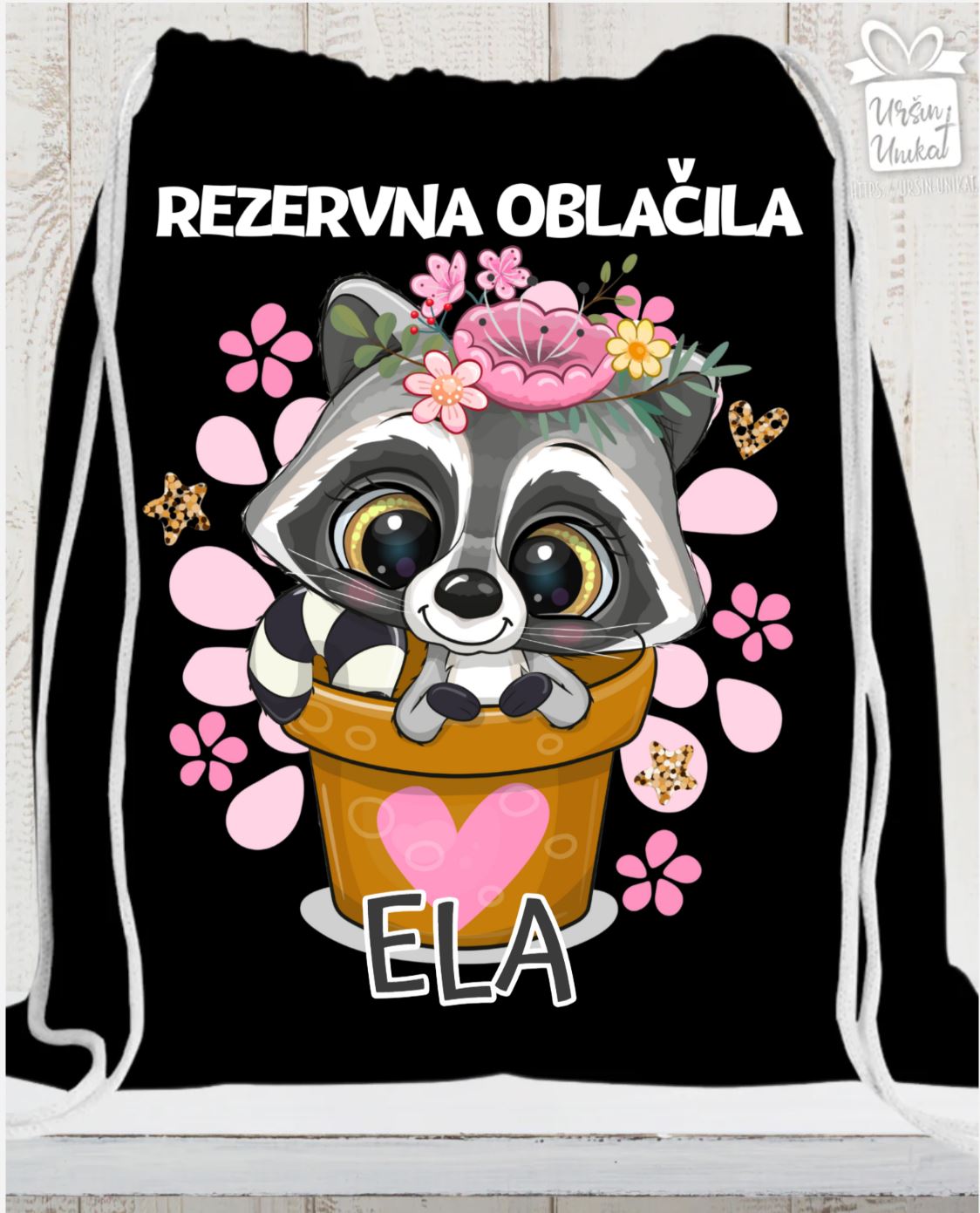 ČRNA VREČA - rakun ali rakunčica - REZERVNA OBLAČILA