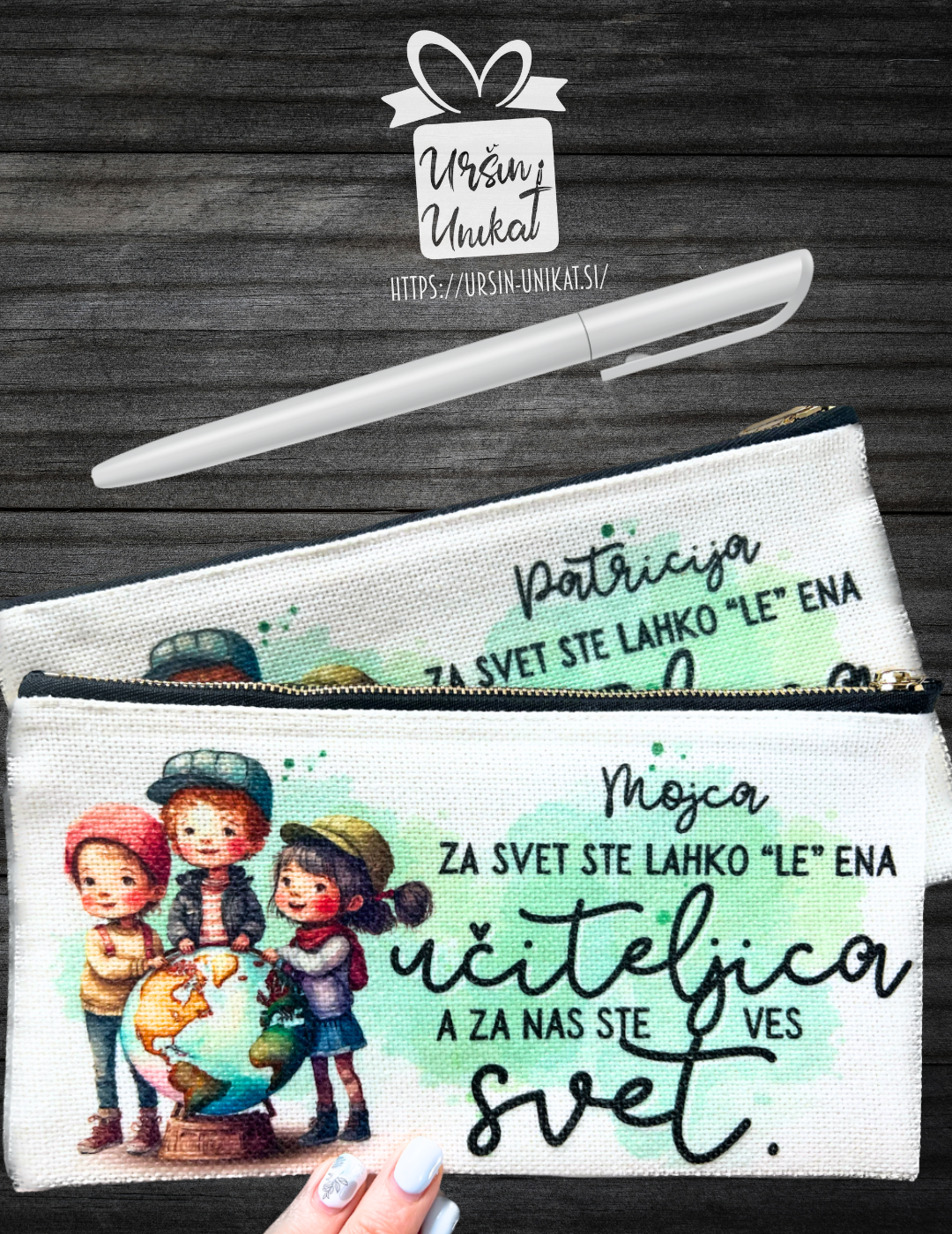 Darilo za učiteljico - Lanena peresnica