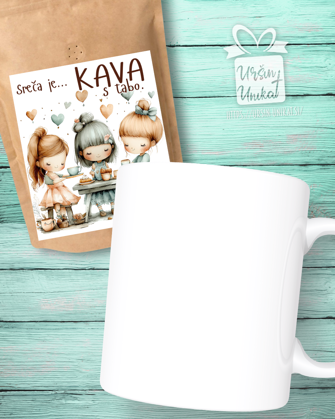KOMPLET KAVA+SKODELICA darilo za prijateljico