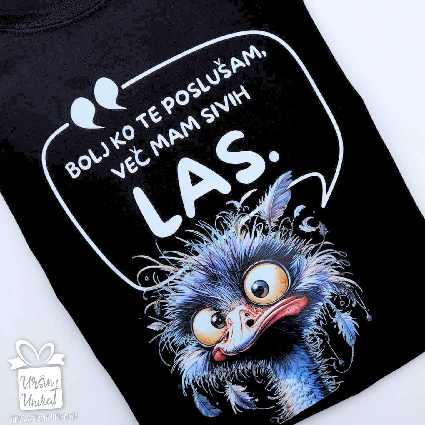 Bombažna majica "SIVI LASJE” - smešno darilo