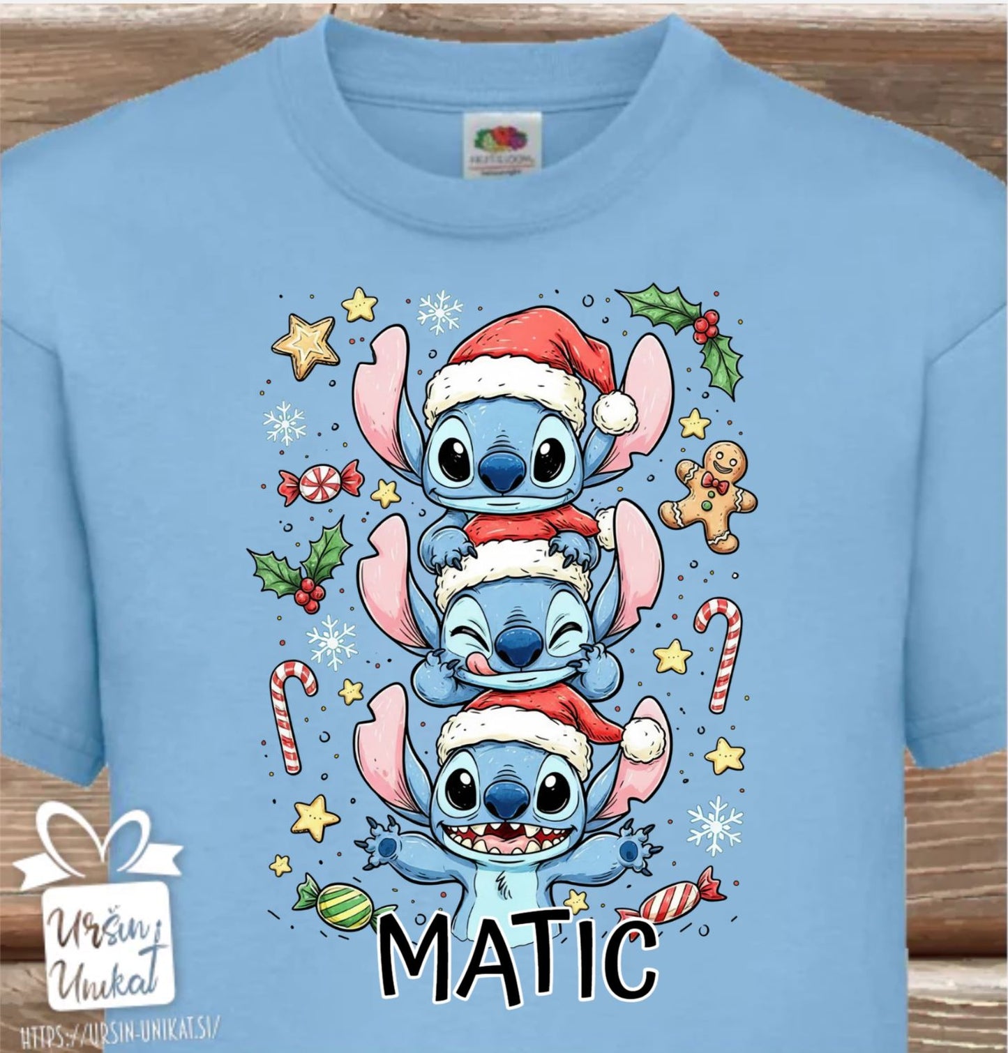 Otroška majica "STICH- ŽVERCA" Božično darilo - VEČ BARV IN MOŽNOSTI