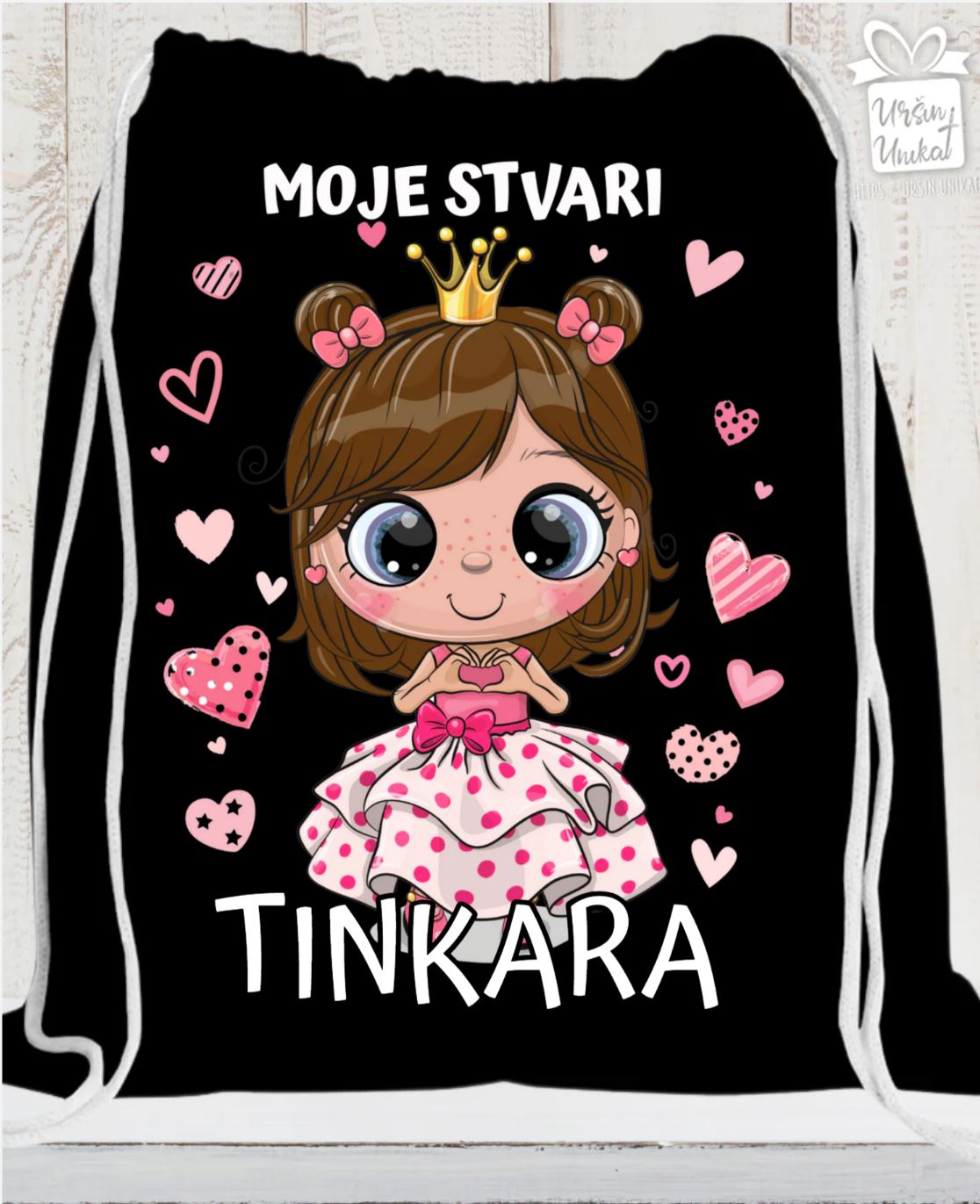 ČRNA VREČA - MOJE STVARI - deklica (za šolo ali vrtec)