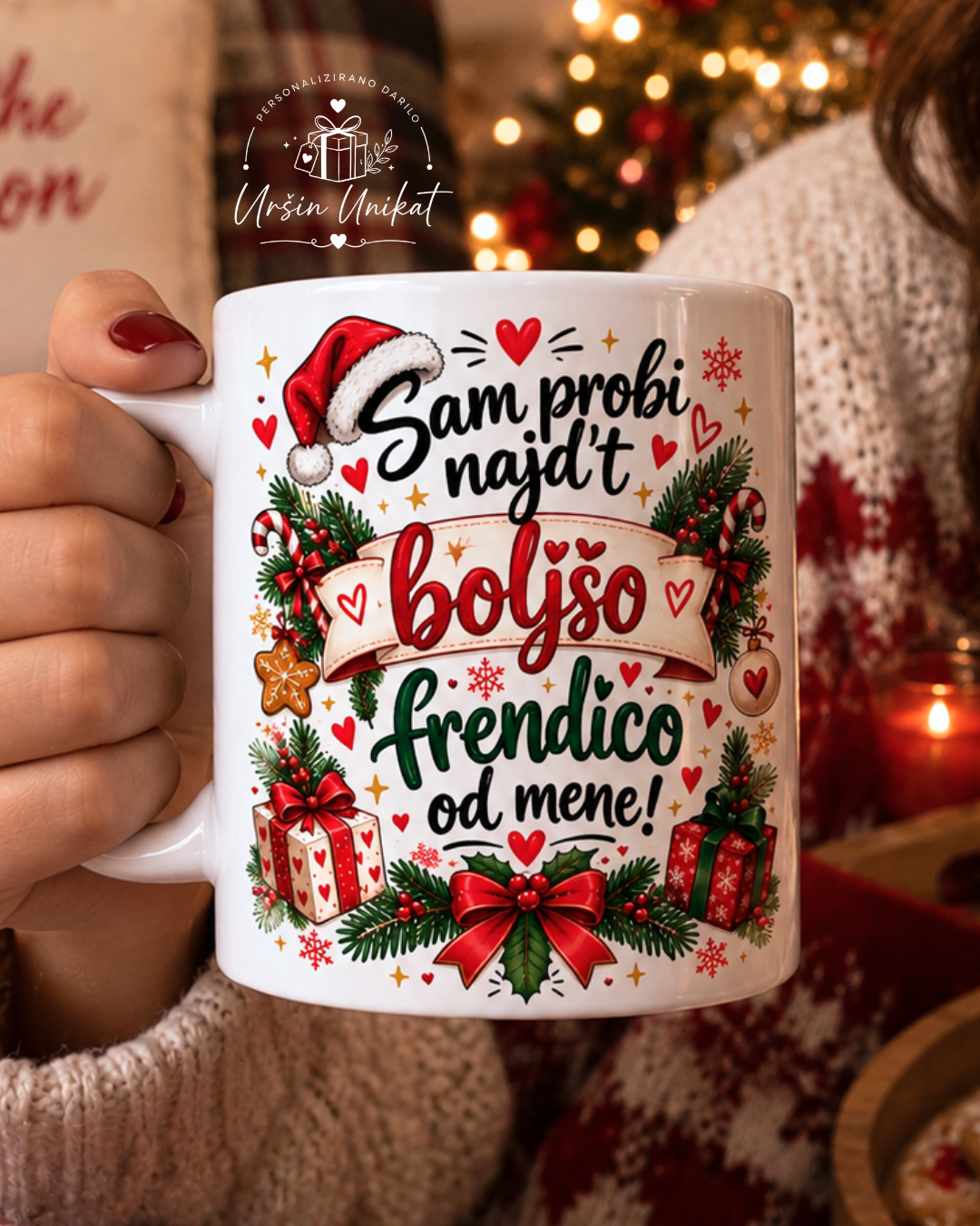SKODELICA/FLAŠKA - “Sam probi najd’t boljšo frendico od mene!” Božično darilo za prijateljico