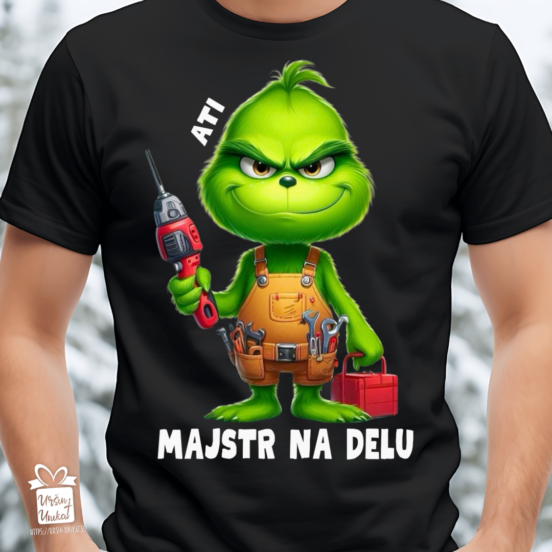 Bombažna majica "Majstr - Grinch- smešno darilo