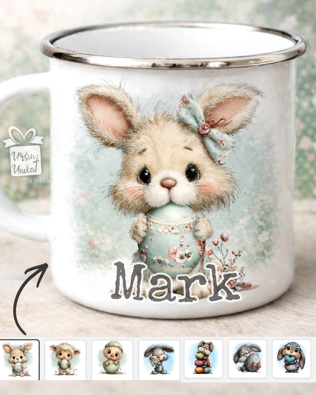 SKODELICA/FLAŠKA - “Velika noč” - modra ali mint