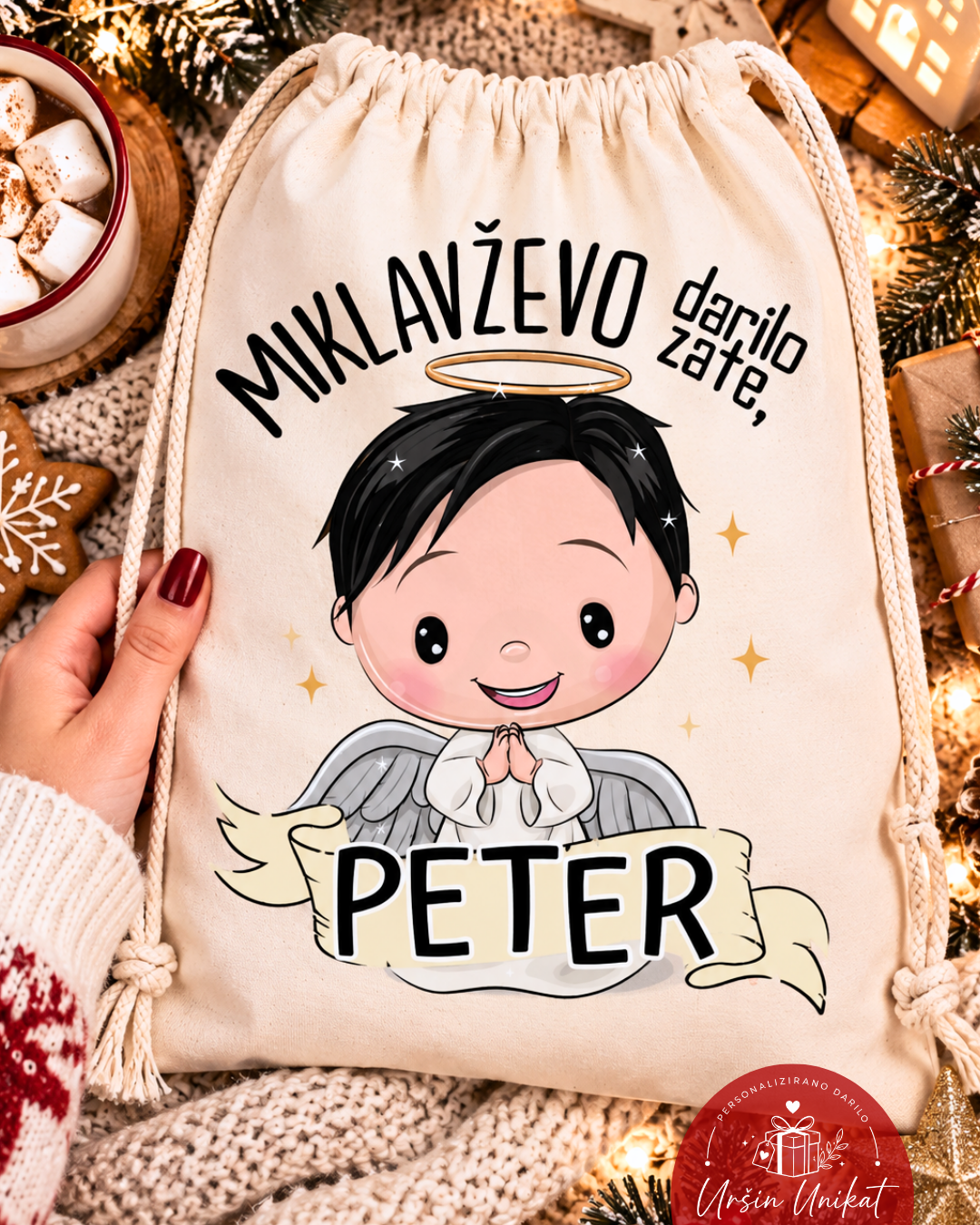 VREČA - MIKLAVŽEVA VREČA - personalizirano darilo za Miklavža