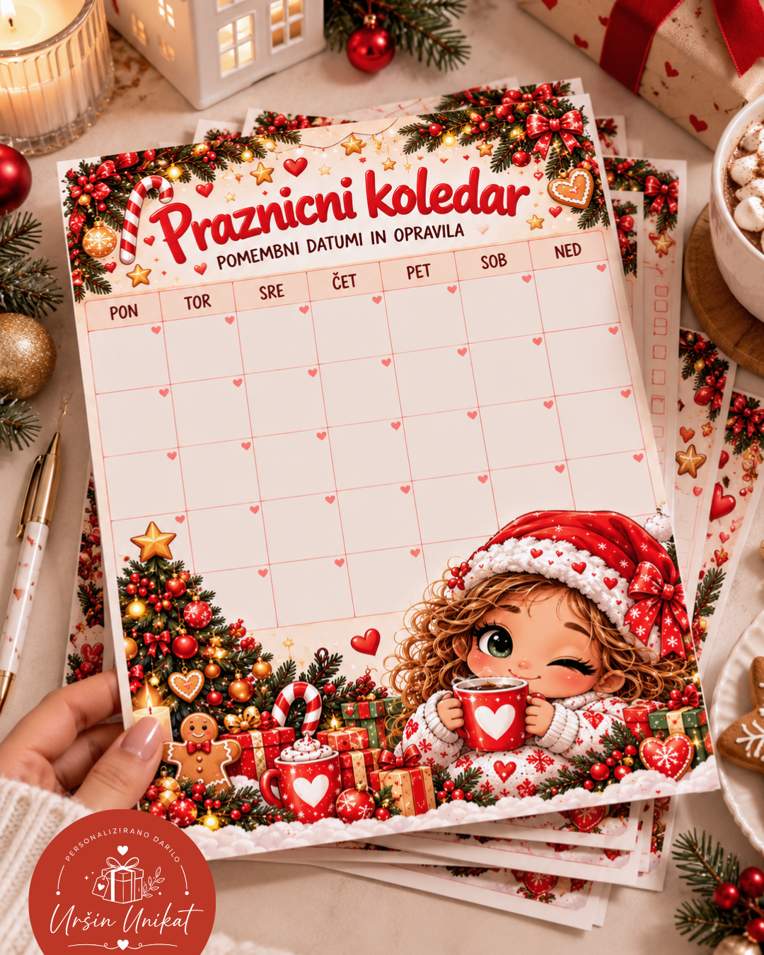 Čarobni Božični planer, načrtovalnik - christmas budget in darila - PDF ali print