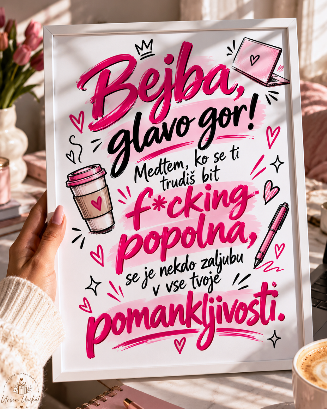 Stenska grafika “Bejba, glavo gor!” - Popolna