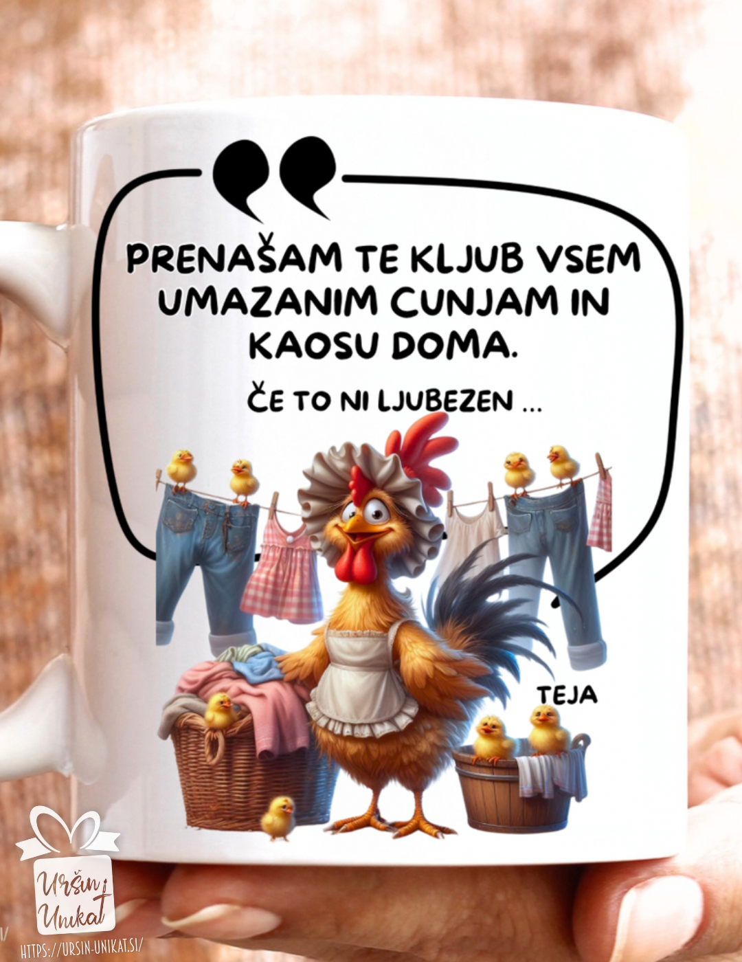 Skodelica - KAOS DOMA - darilo za valentinovo - Linija “Če to ni ljubezen”