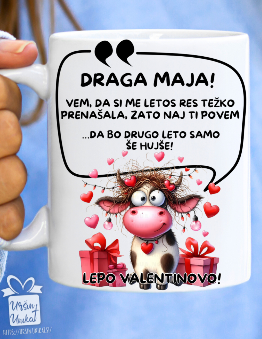 Keramična skodelica "VALENTINOVO” - smešno darilo