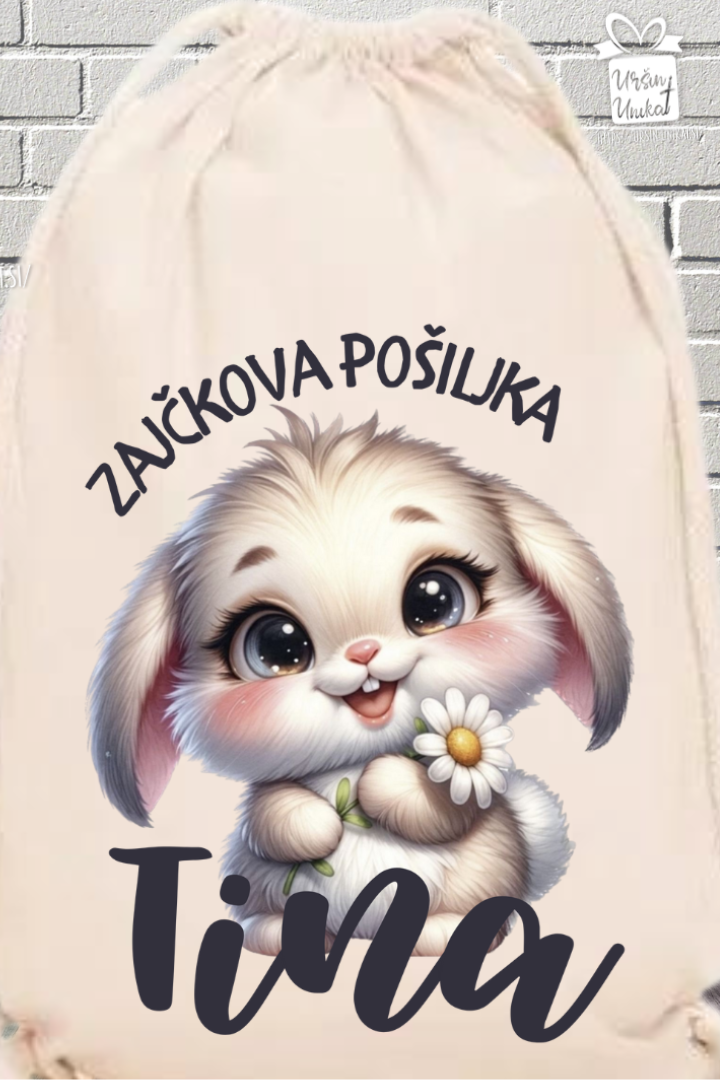 VELIKONOČNA VREČA z imenom - Zajčkova pošiljka