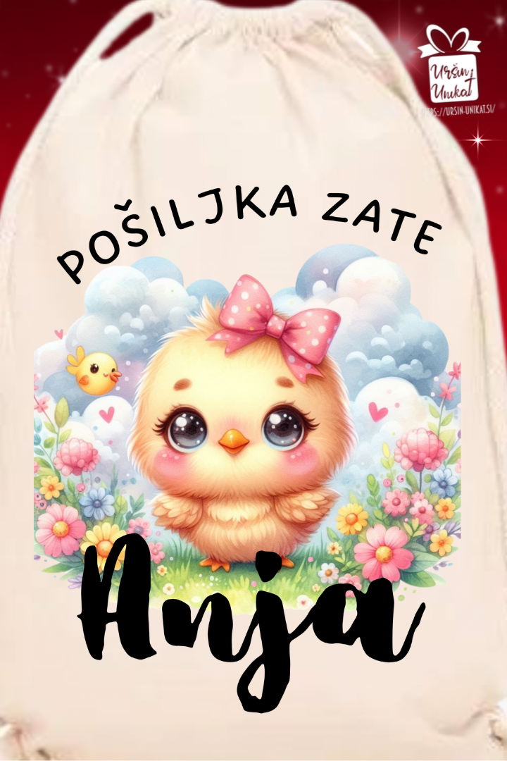 VELIKONOČNA VREČA z imenom - Piščanček