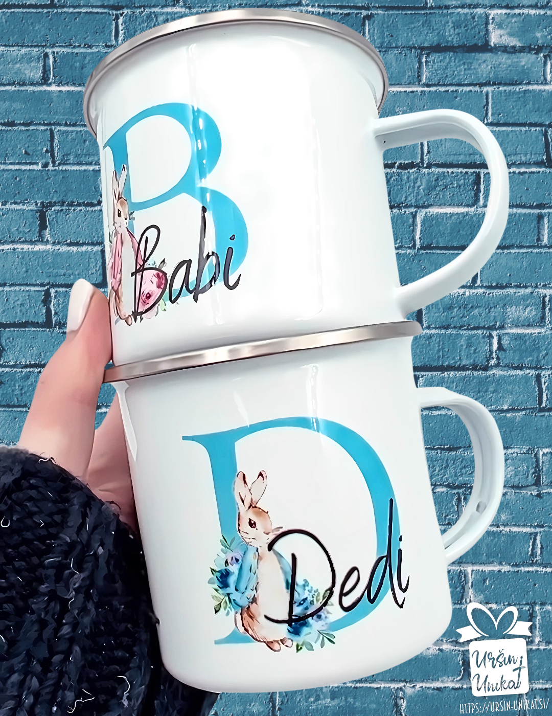 KOMPLET dveh skodelic - BABI, DEDI Velika Noč