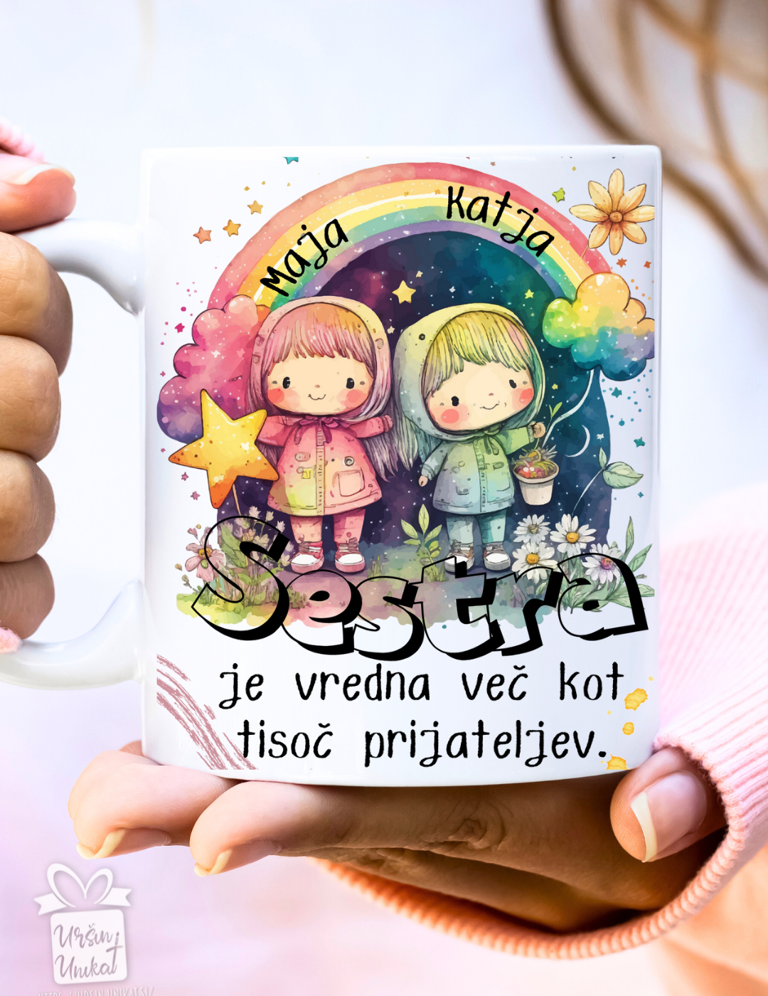 Keramična skodelica - SESTRA- personalizirano darilo