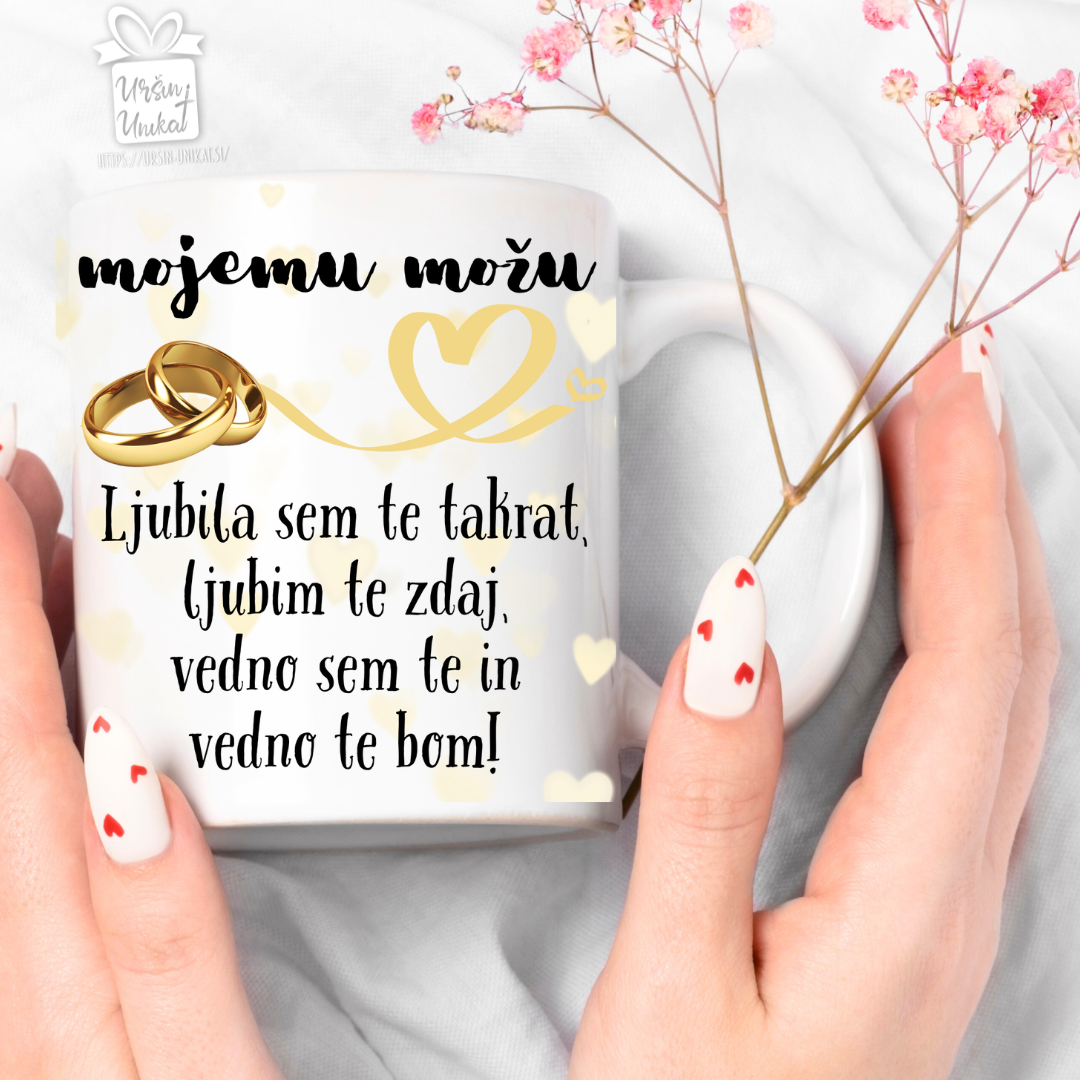Keramična skodelica “MOJI ŽENI/MOJEMU MOŽU”