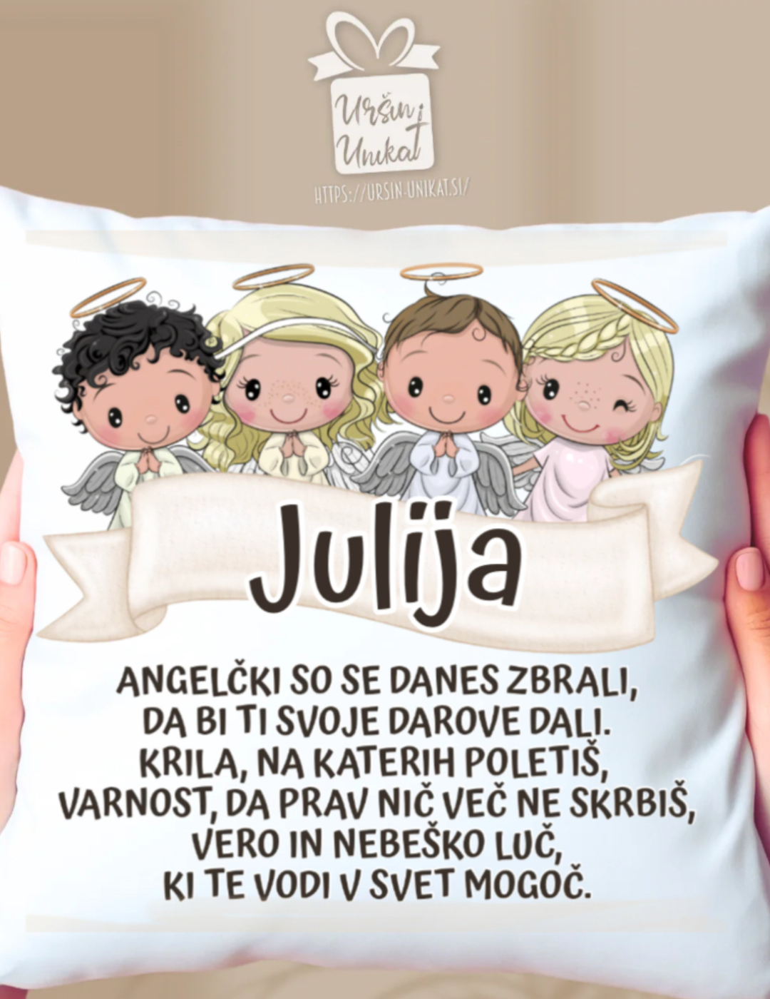 DARILO ZA SVETI KRST: Angelčki - avtorski verz - personalizirano darilo