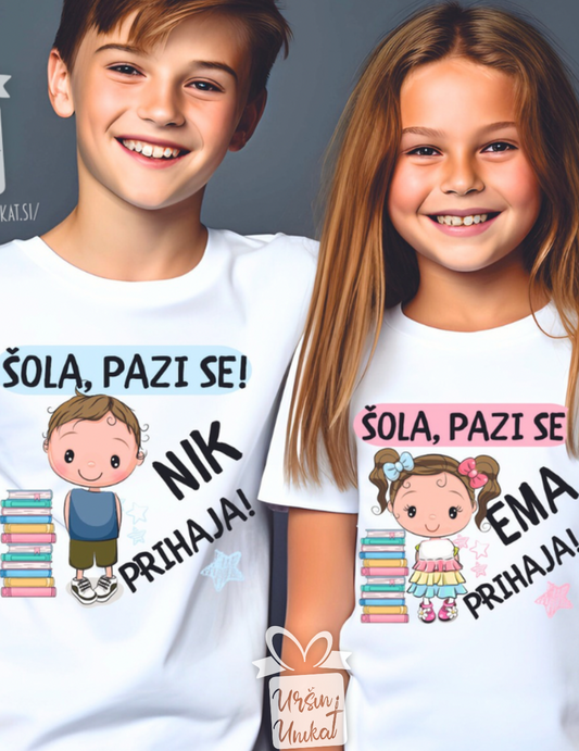 Otroška MAJICA za 1. razred - dečki in deklice - personaliziraj po svoje