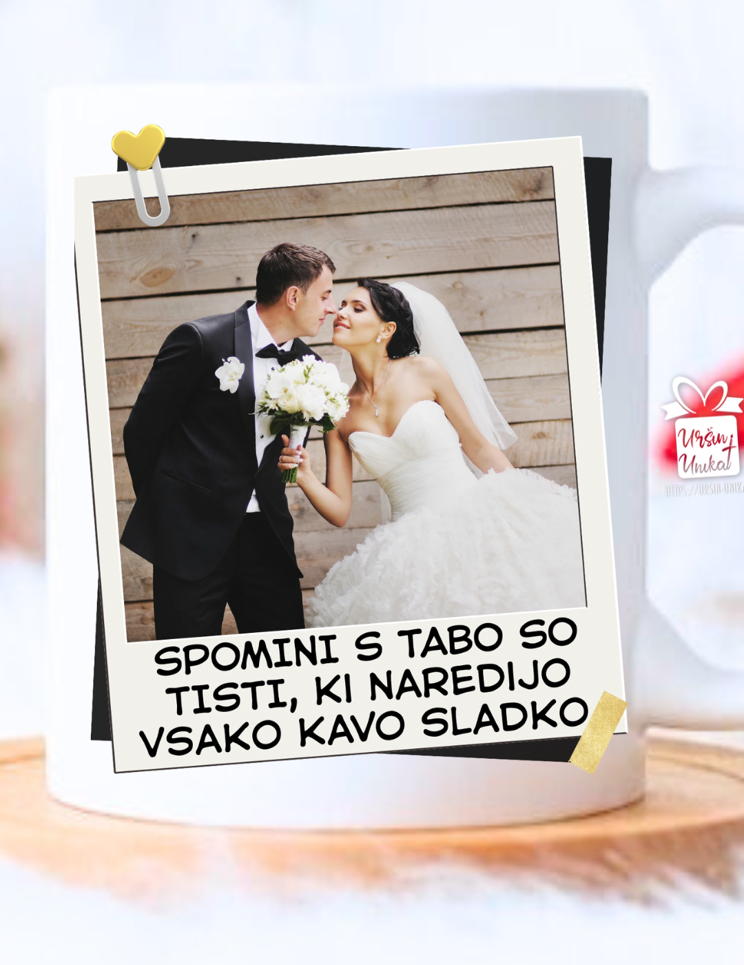 Keramična skodelica s fotografijo ”Spomini s tabo”