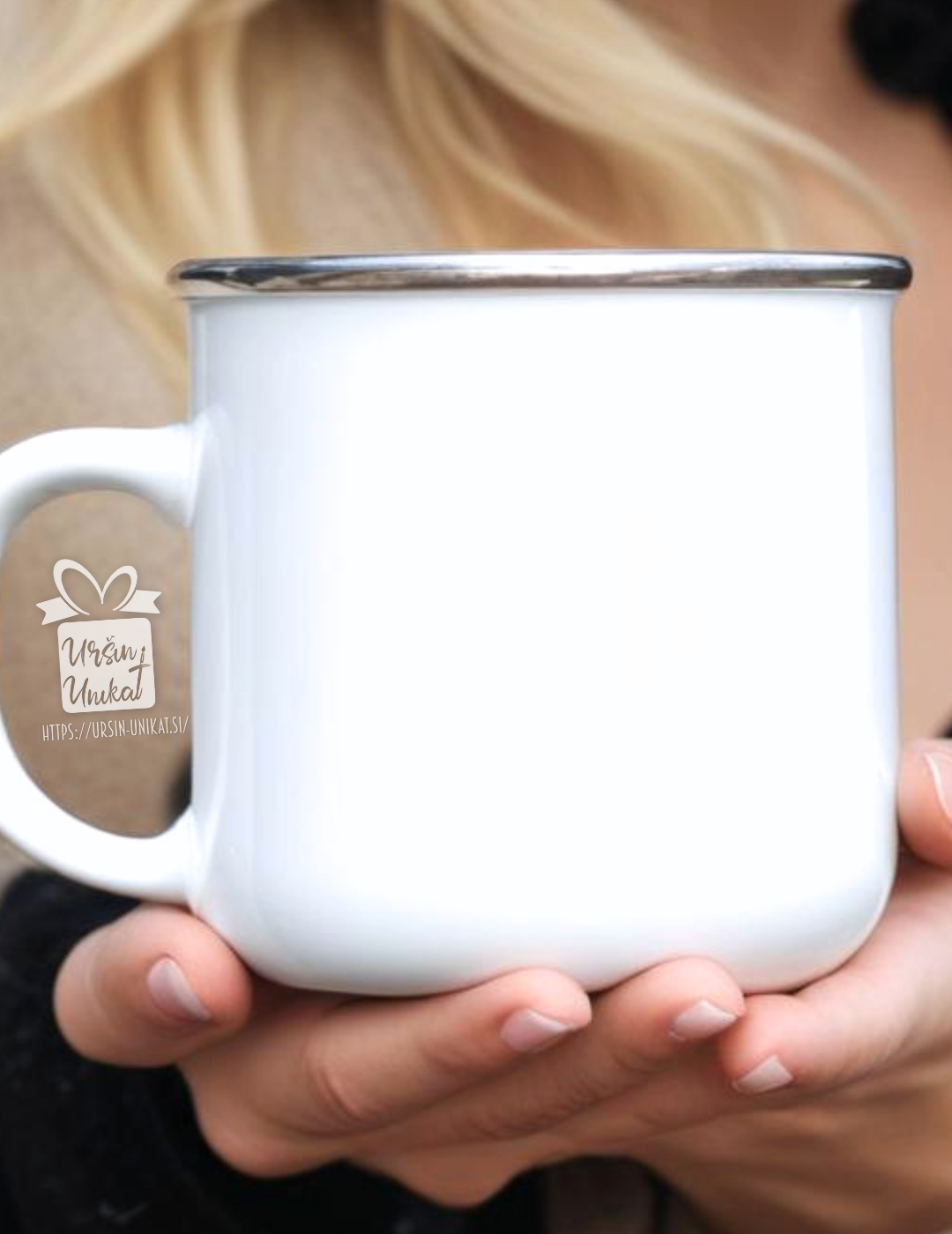 Emajliran LONČEK za mame - wc #mamilajf