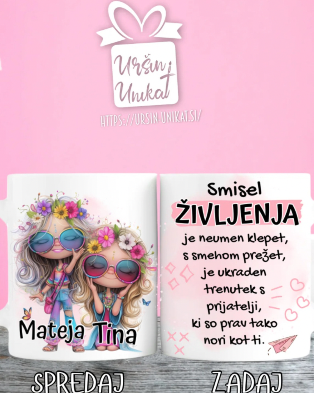 Skodelica - DARILO ZA PRIJATELJICO - Hippie