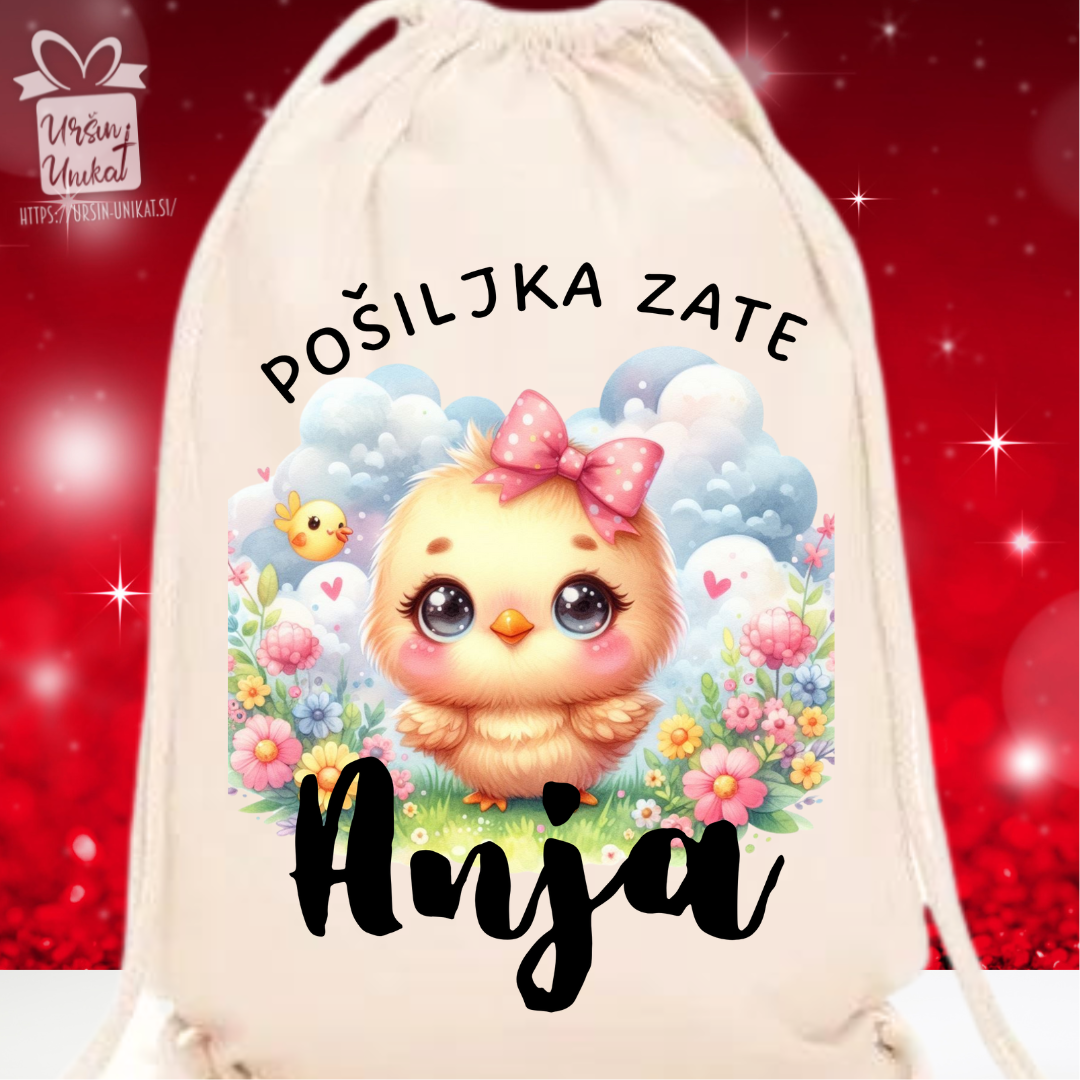 VELIKONOČNA VREČA z imenom - Piščanček