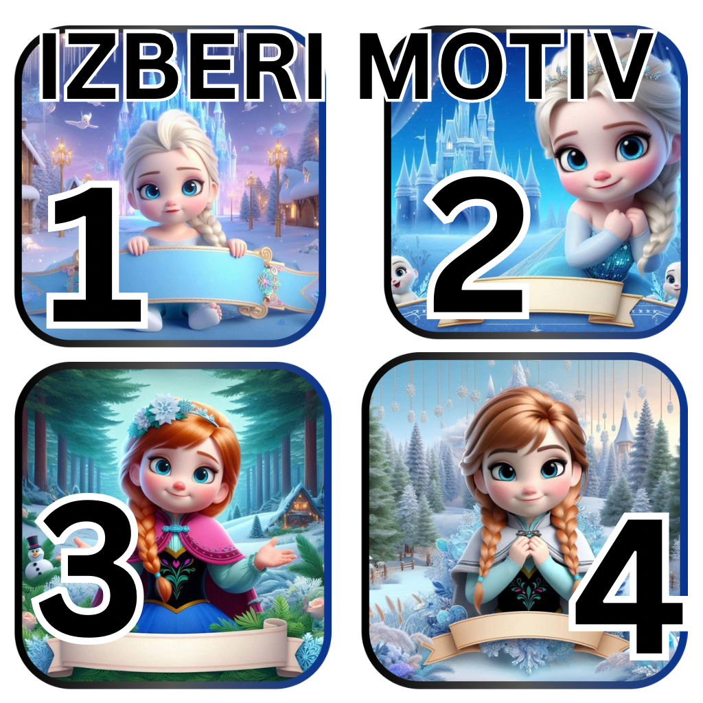 BLAZINA “ANA IN ELZA” - več možnosti - darilo za Miklavža, darilo za Božička - FROZEN