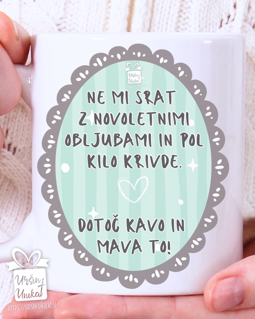 Skodelica/flaška “Ne mi srat z novoletnimi obljubami” - smešno darilo za novo leto