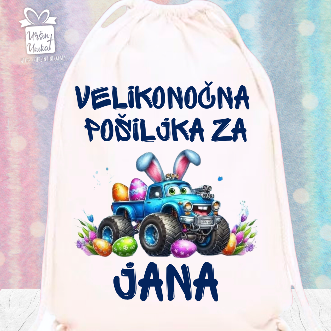 VELIKONOČNA VREČA z imenom - AVTO