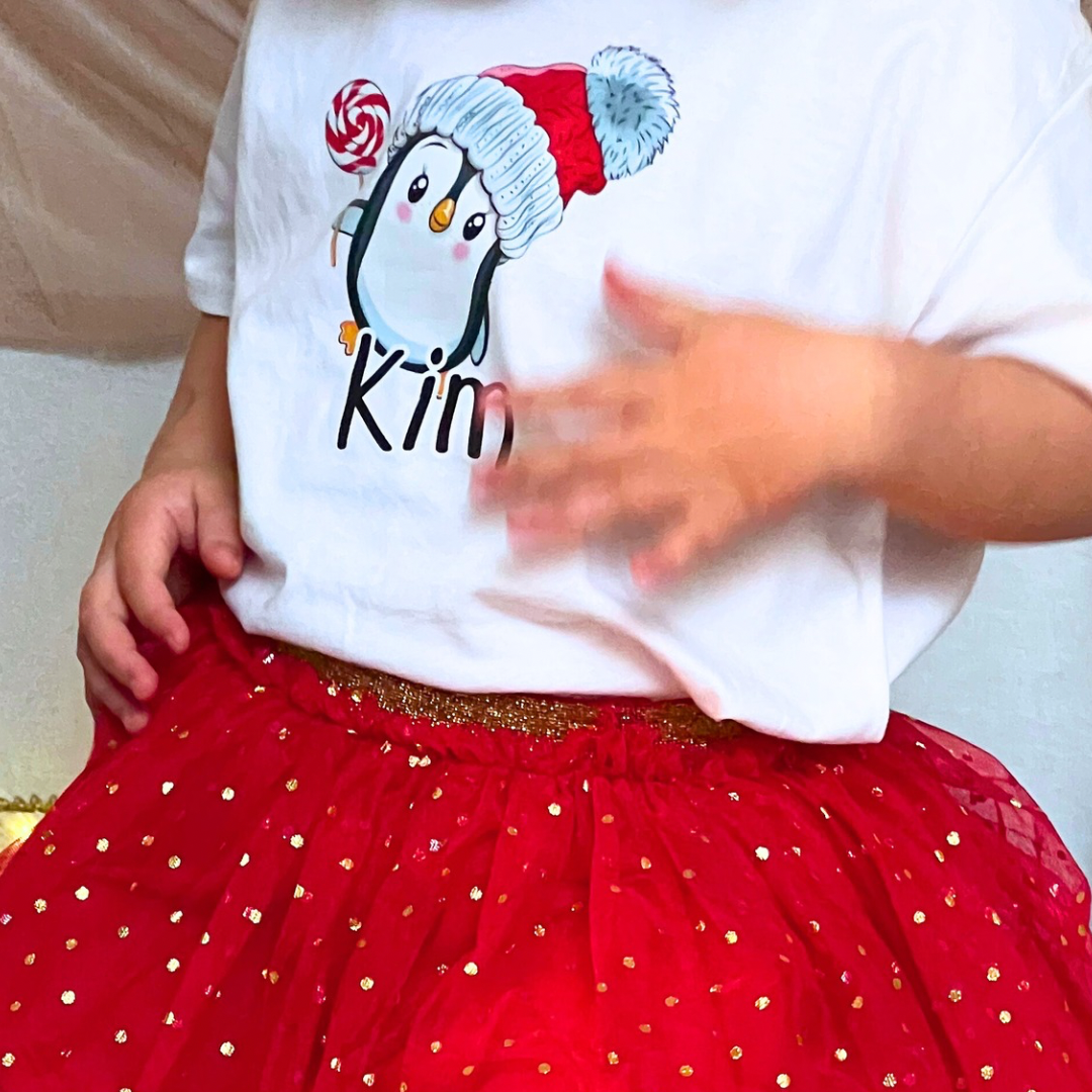 Bombažna matchy majica - PINGVINI - BOŽIČ - ZA VSO DRUŽINO