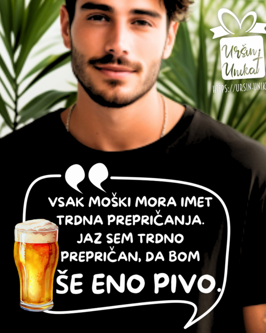 Moška bombažna majica “PIVO”