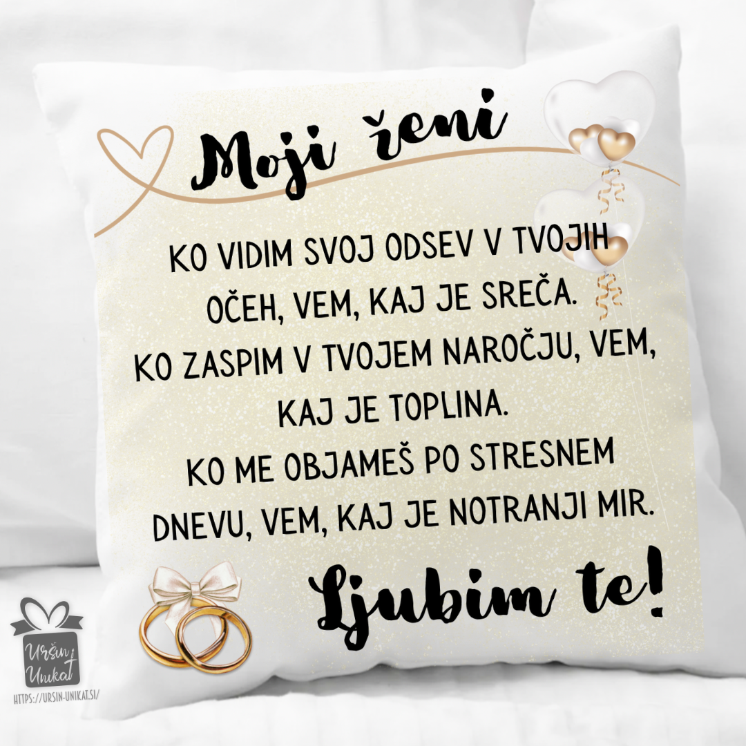 Blazina "MOJI ŽENI / MOJEMU MOŽU”