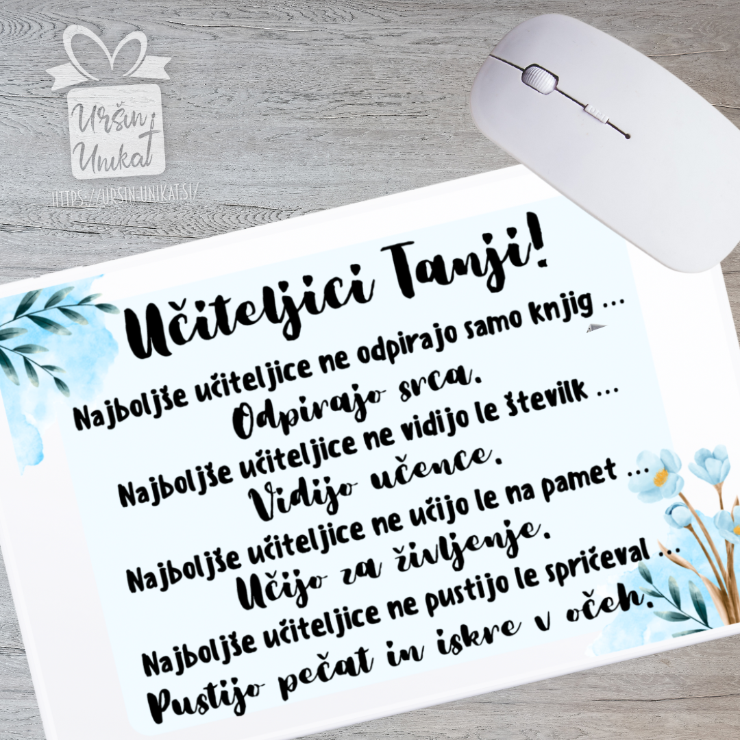 DARILO ZA UČITELJICO - Podloga za miško