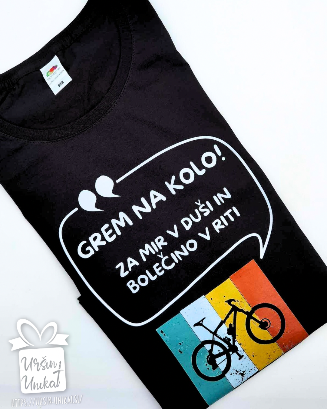 Bombažna majica “GREM NA KOLO” - smešno darilo za kolesarje
