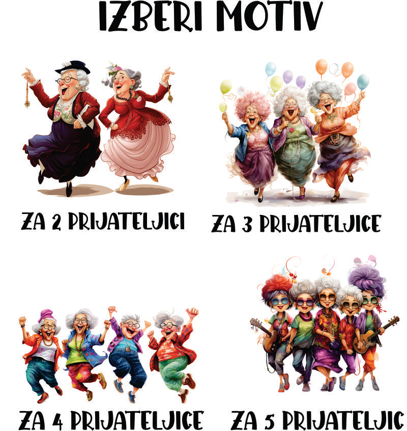 NAKUPOVALNA VREČA - “PRIJATELJICE" - 1-5 prijateljic - smešno darilo