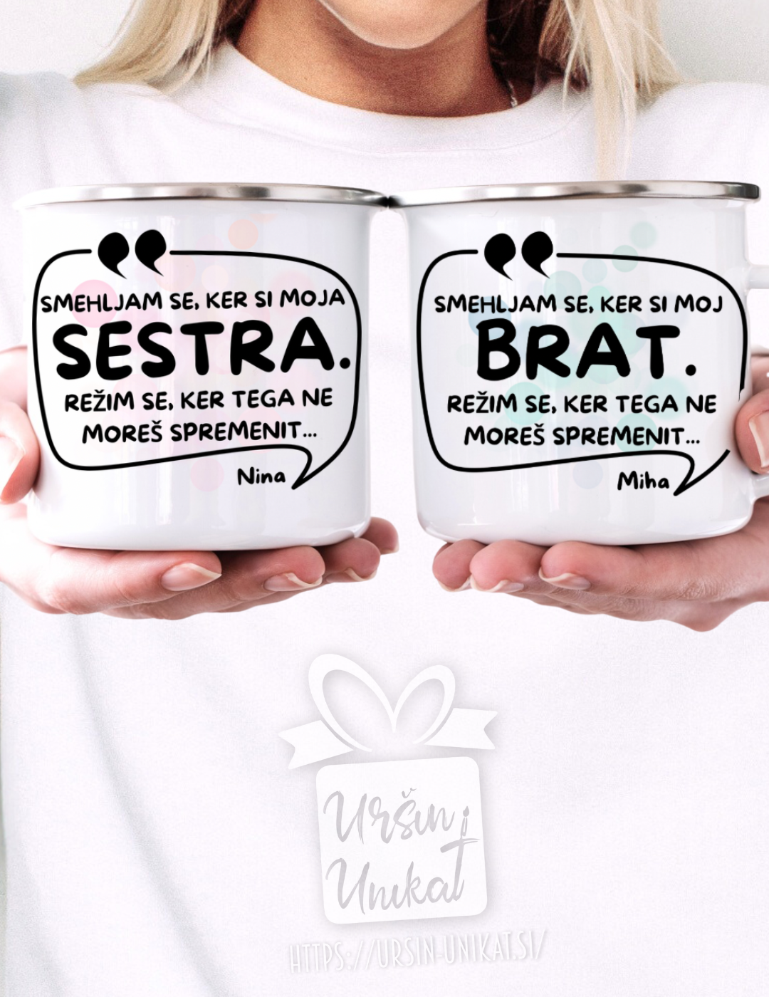 Skodelica “SESTRA ali BRAT” - več možnosti