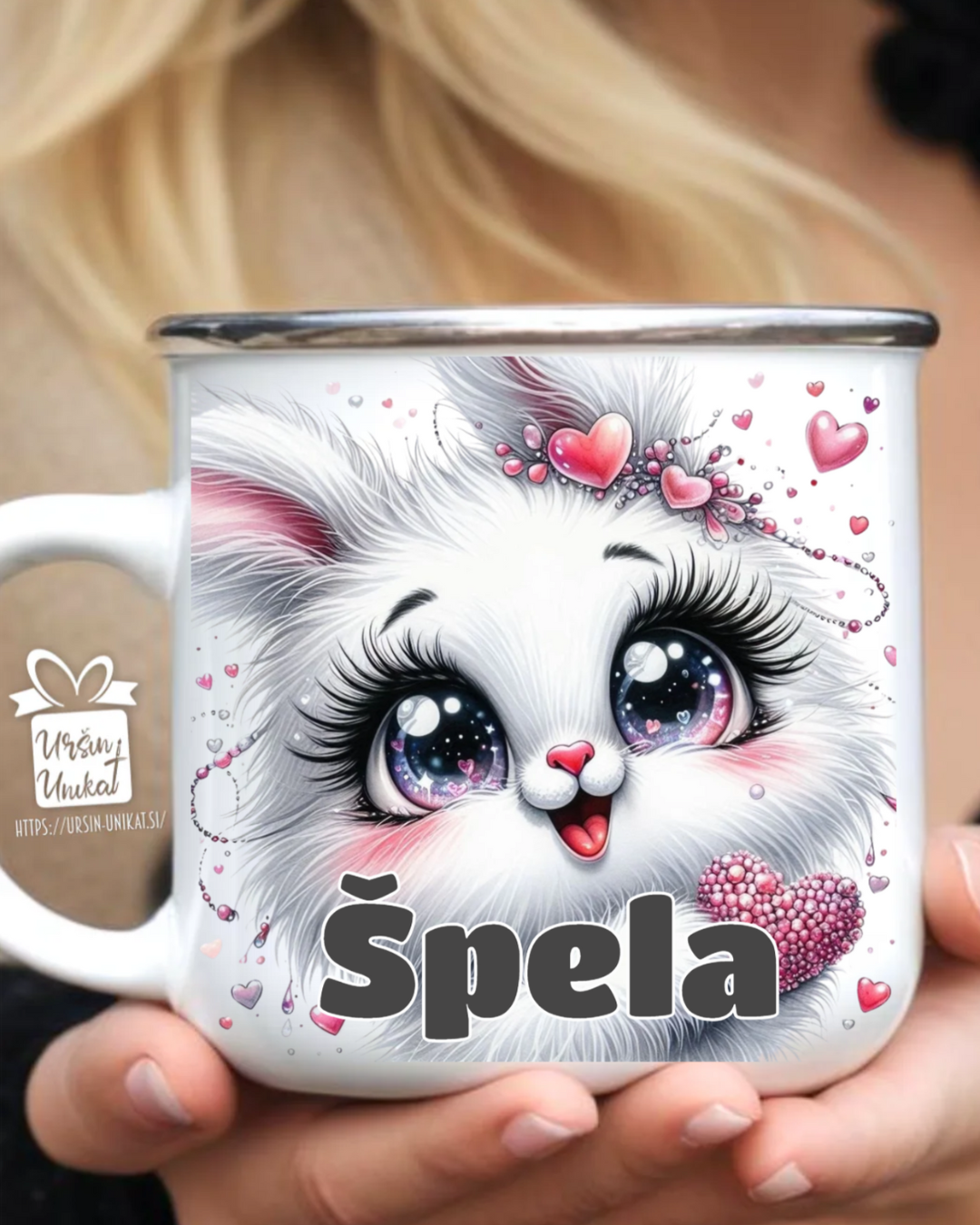 Lonček Zajček s srčki - Velika noč
