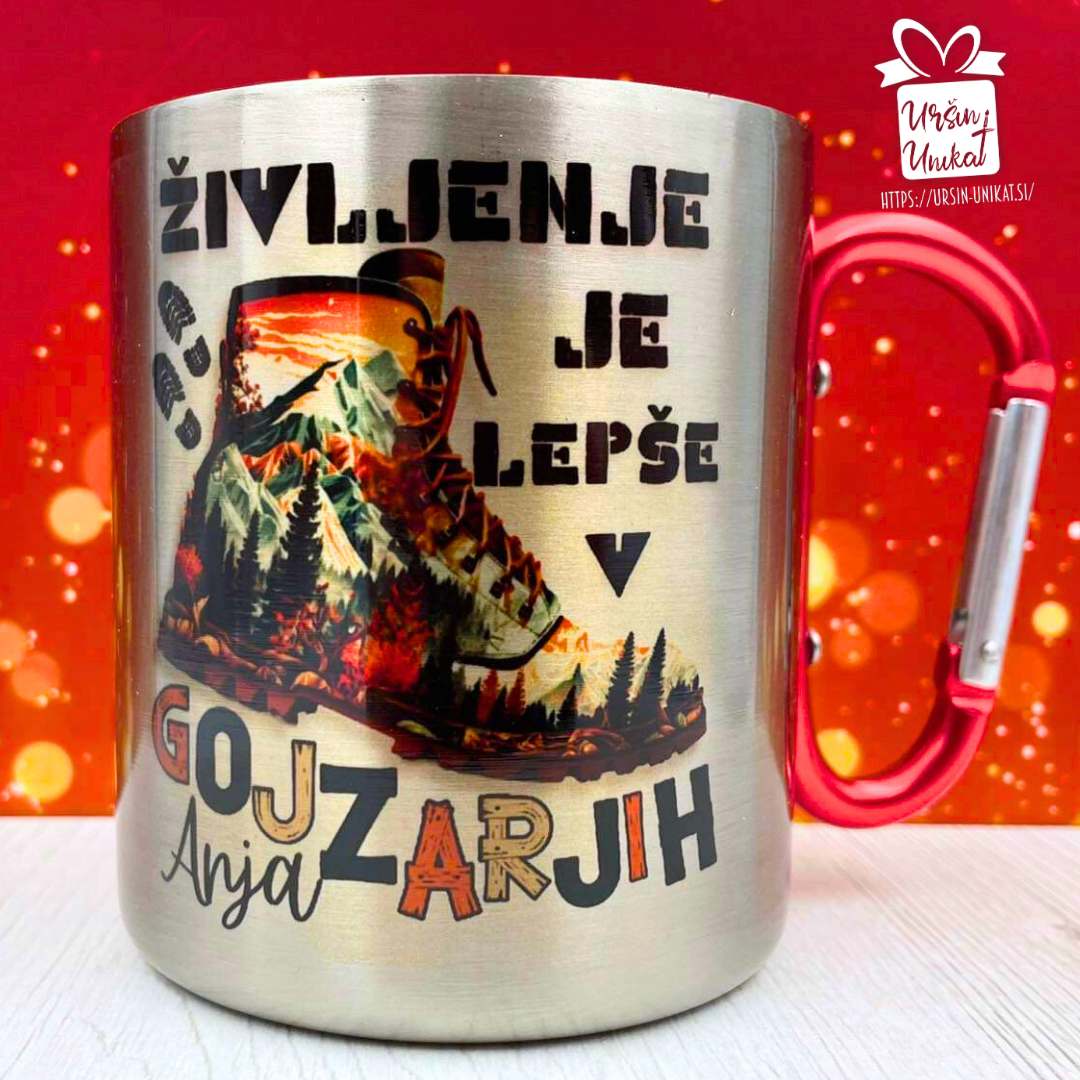 LONČEK S KARABINOM "Življenje je lepše v gojzarjih"