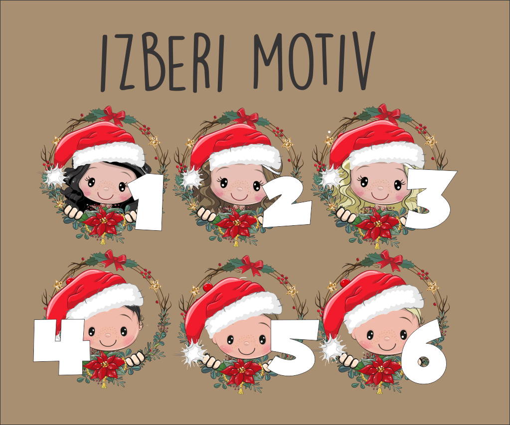 VREČA “POŠILJKA za” - MIKLAVŽ/BOŽIČEK - personalizirano darilo