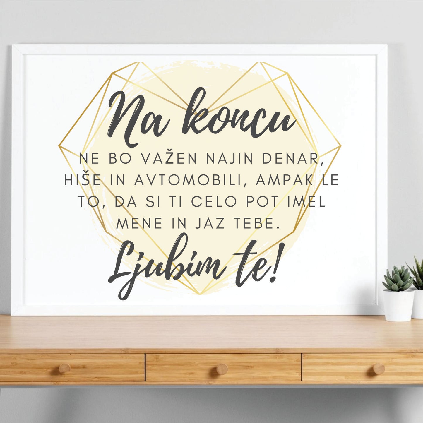 STENSKA GRAFIKA - "LJUBIM TE"