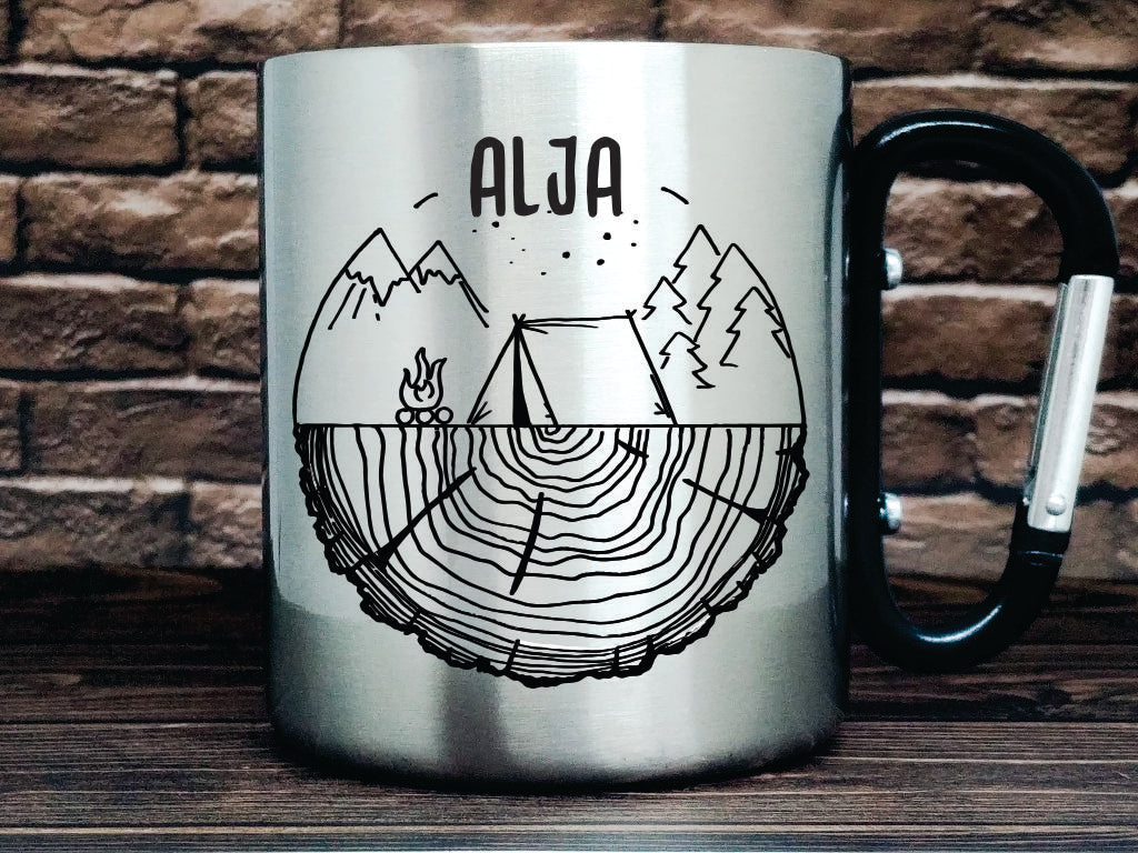 Lonček s karabinom "NARAVA + IME"