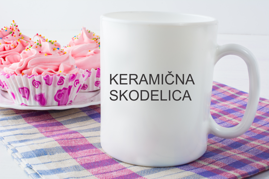 Keramična ali emajlirana skodelica "RETRO PIKE" več možnosti