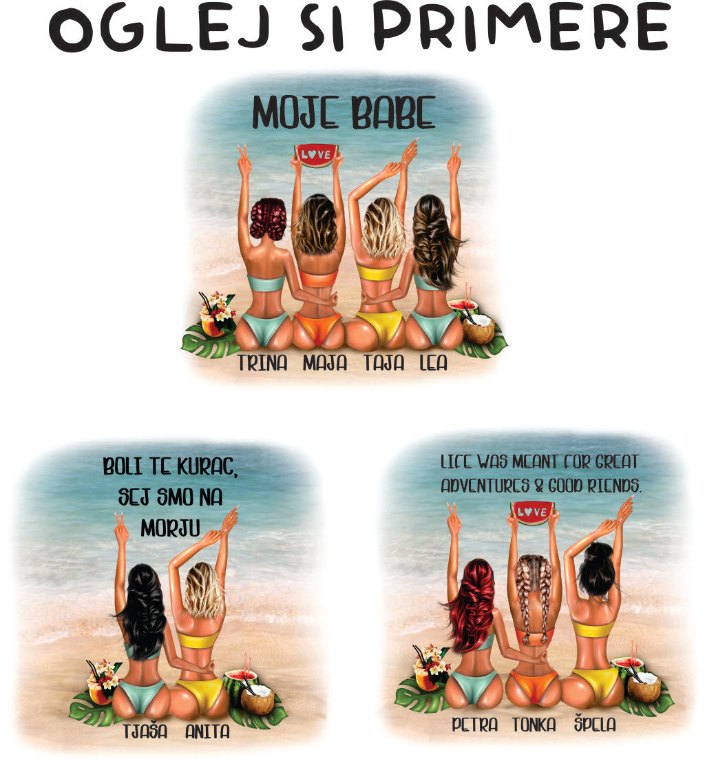 Stenska grafika "POLETNE PRIJATELJICE" - več možnosti