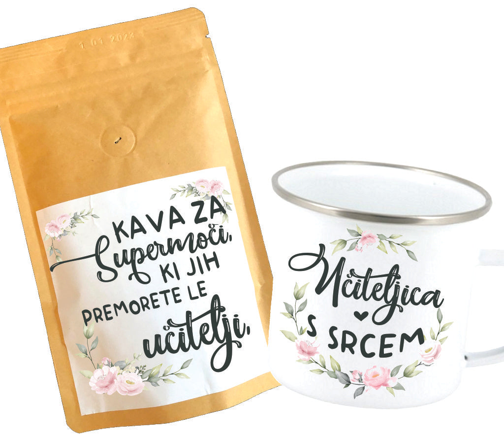 DARILNI KOMPLET: UČITELJICE skodelica + kavica