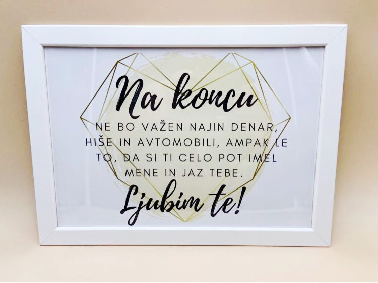 STENSKA GRAFIKA - "LJUBIM TE"
