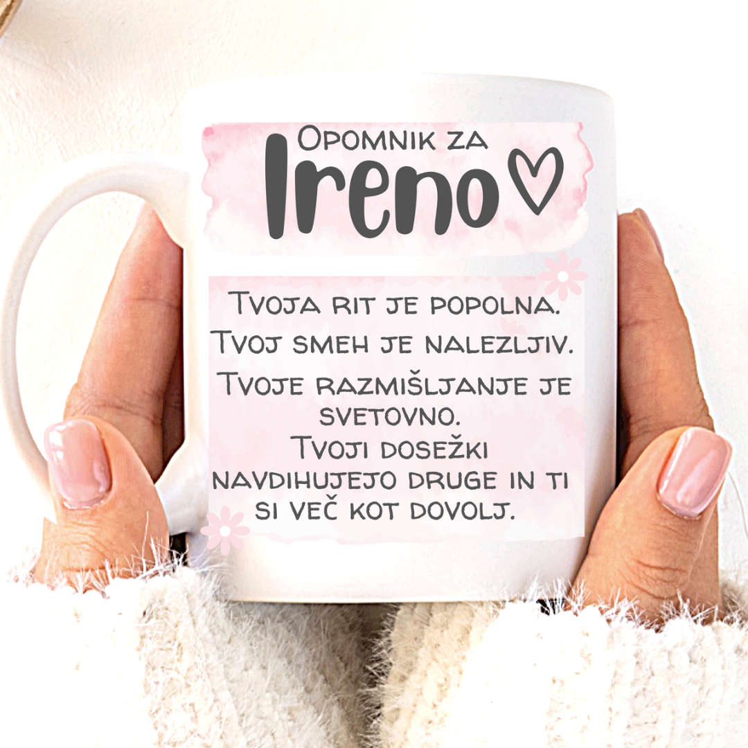Skodelica "Opomnik za …” - več možnosti