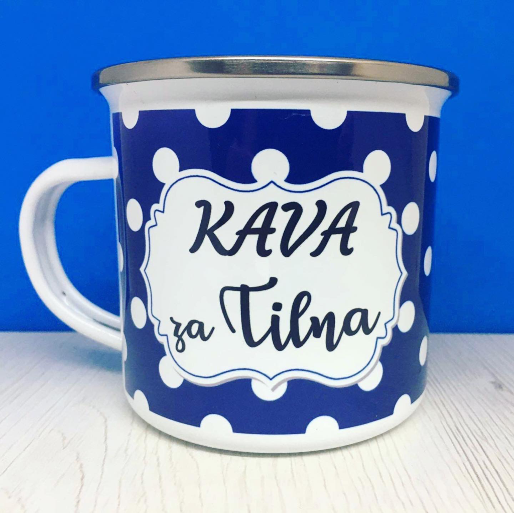 Keramična ali emajlirana skodelica "RETRO PIKE" več možnosti