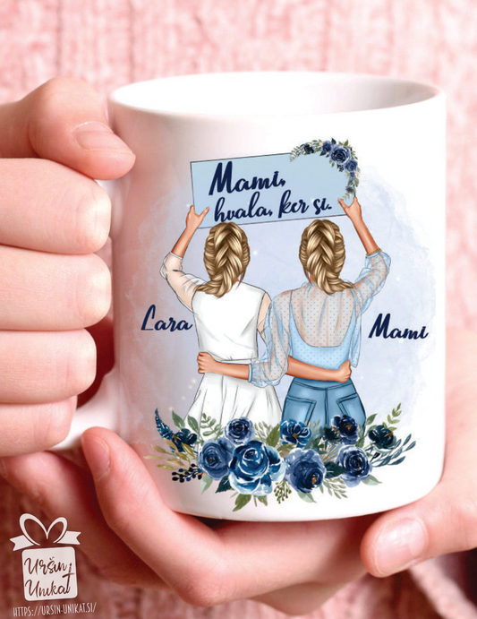 Skodelica "Mami, hvala, ker si" - več možnosti