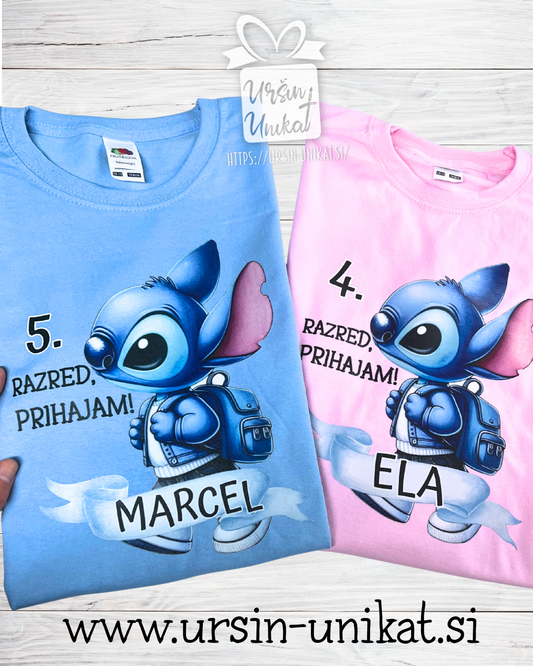 Otroška majica “ŽVERCA” - za šolo - razred po želji - stich