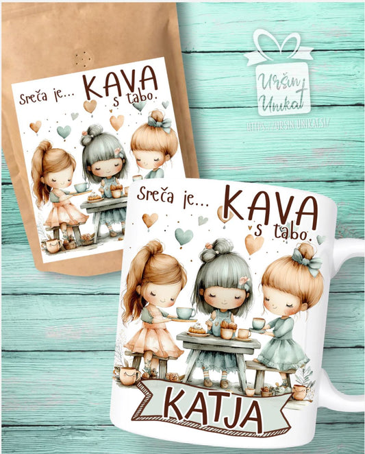 KOMPLET KAVA+SKODELICA darilo za prijateljico
